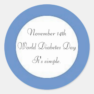 World Diabetes Day Classic Round Sticker