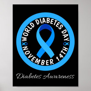 World Diabetes Day Type 1 Type 2 Diabetes Awarenes Poster