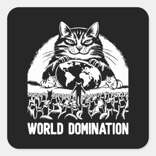 World Domination 1 Square Sticker (Front)