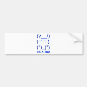 World Domination Bunny Bumper Sticker