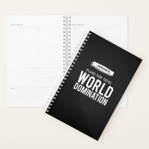 World Domination Checklist   Funny Custom Name Planner