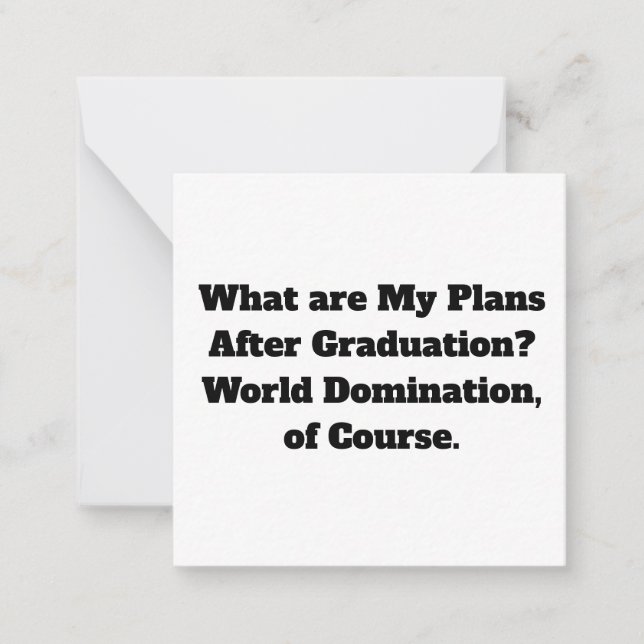 World Domination Note Cards (Front)