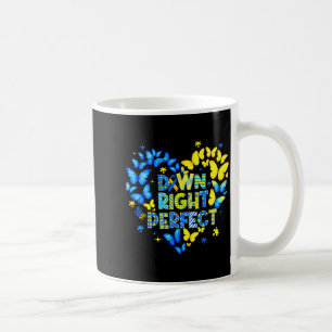 World down syndrome awareness butterfly down right coffee mug