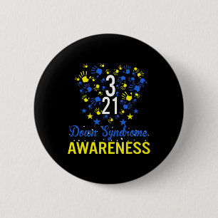 World Down Syndrome Awareness Costume March 21 Gif 2 Inch Round Button