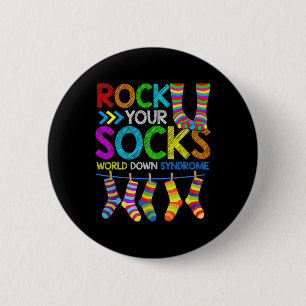 World Down Syndrome Day 2023 Boys Girls Kids Rock 2 Inch Round Button