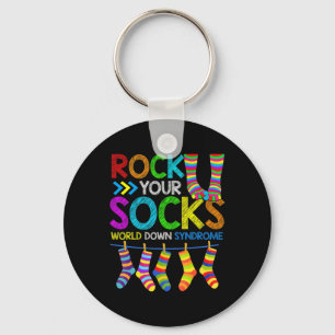 World Down Syndrome Day 2023 Boys Girls Kids Rock Keychain