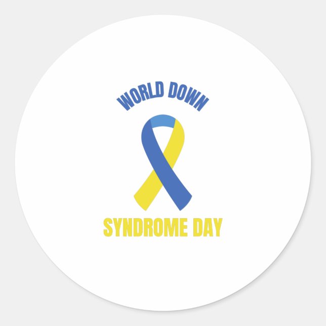 World down syndrome day (2) classic round sticker (Front)