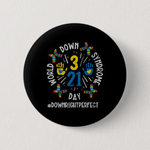 World Down Syndrome Day 321 Awareness Support Men 2 Inch Round Button