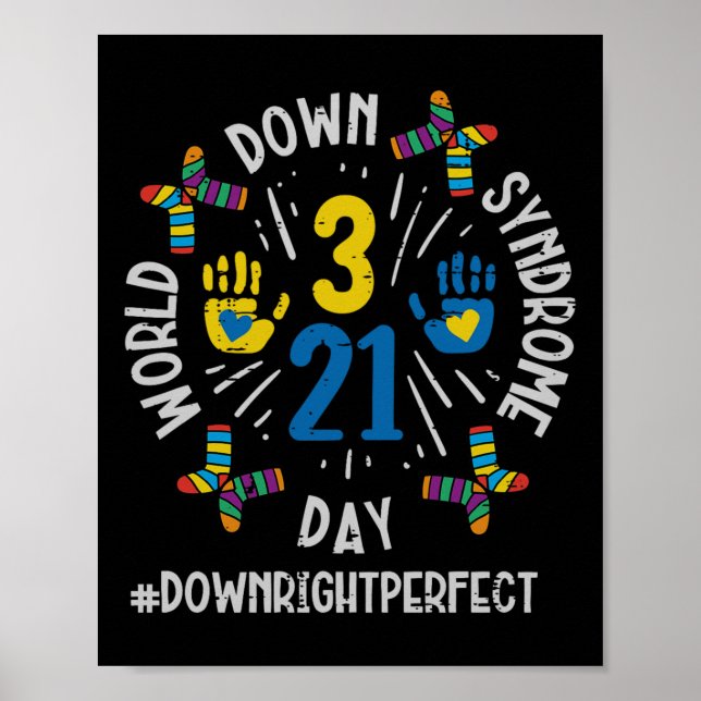 World Down Syndrome Day 321 Awareness Support Men  Poster (Front)