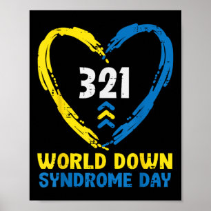 World Down Syndrome Day Arrows 321 Awareness Women Poster
