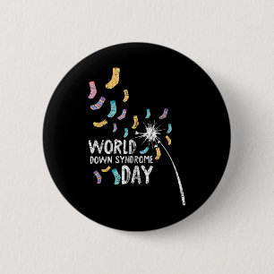 World Down Syndrome Day Awareness Mom Dad Toddler  2 Inch Round Button