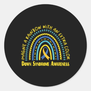 World Down Syndrome Day Awareness National T21 Mon Classic Round Sticker