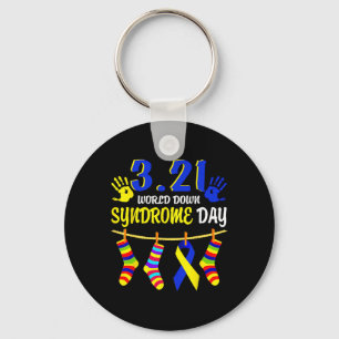 World Down Syndrome Day Awareness Socks 21 March Keychain