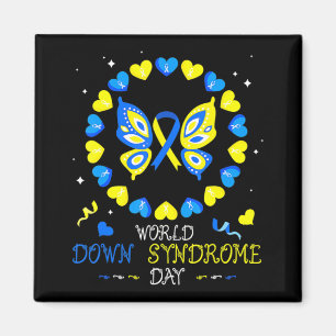 World Down Syndrome Day Awareness Socks Down Right Magnet