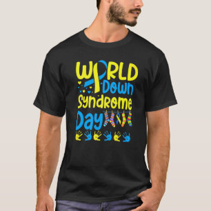 World Down Syndrome Day Awareness Socks Down Right T-Shirt