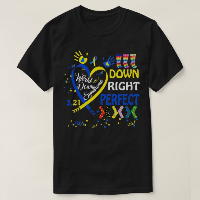 World Down Syndrome Day Awareness Socks T  21 Marc T-Shirt (Design Front)