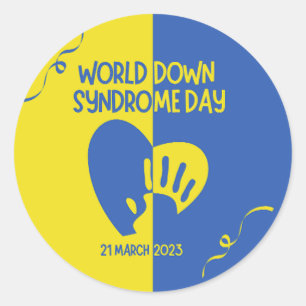 World Down Syndrome Day  Classic Round Sticker