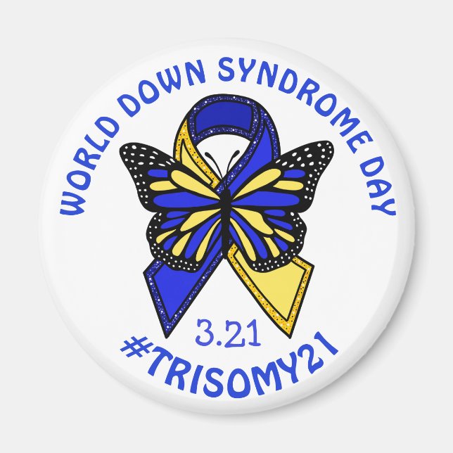 World Down Syndrome Day is March 21st   Magnet (Front)