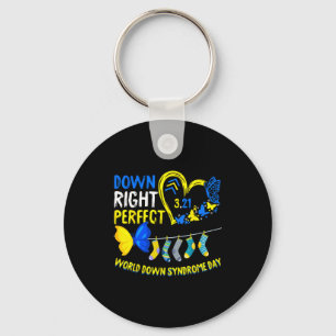 World down syndrome day march 21 down right perfec keychain