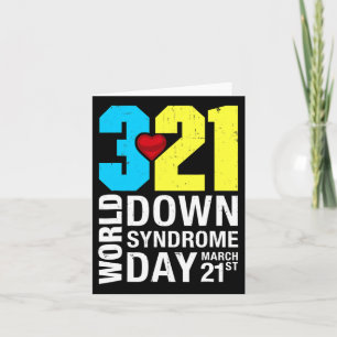 World Down Syndrome Day March 21st For Men Women K Card