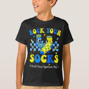 World down syndrome day rock socks awareness T-Shirt