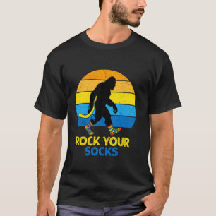 World Down Syndrome Day Rock Your Socks Bigfoot Aw T-Shirt