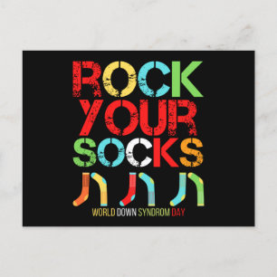 World Down Syndrome Day Rock Your Socks Postcard