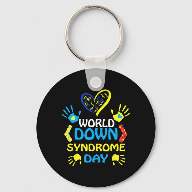 World Down Syndrome Day  Support and Awareness 3.2 Keychain (Front)
