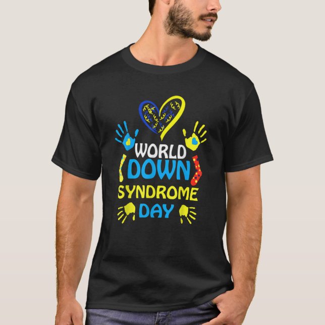 World Down Syndrome DaySupport And Awareness 3 21 T-Shirt (Front)