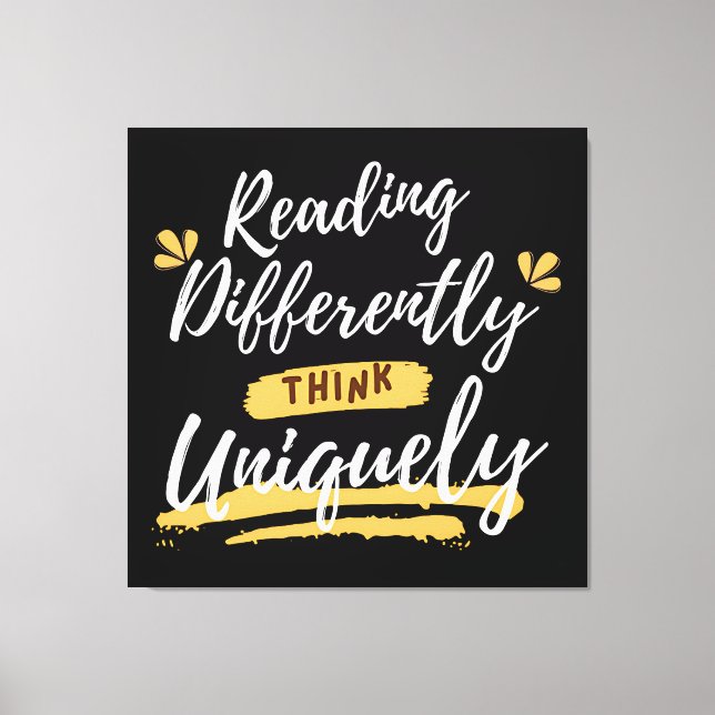 world dyslexia awareness  canvas print (Front)