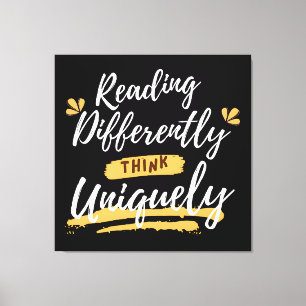 world dyslexia awareness canvas print