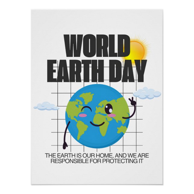 World Earth Day - April 22 | Protect Our Planet Poster (Front)