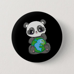 World Earth Day Earthday Panda  2 Inch Round Button