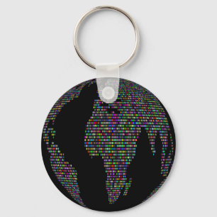 world earth planet globe map keychain
