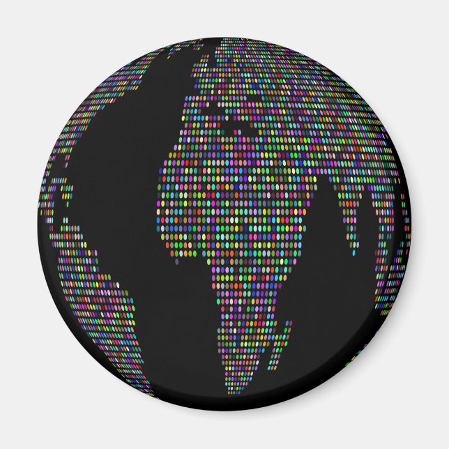 world earth planet globe map magnet (Front)