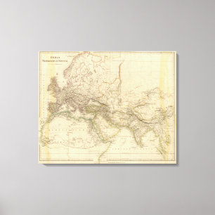 World Eastern Hemisphere Map Canvas Print
