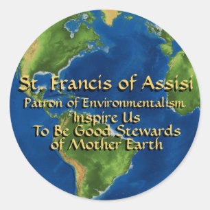 World Environment Day & St Francis of Assisi Classic Round Sticker