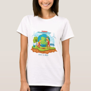 World Environment Day Tree Planting Custom text T-Shirt
