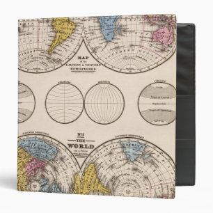 World Equatorial Projection and Polar Projection Binder