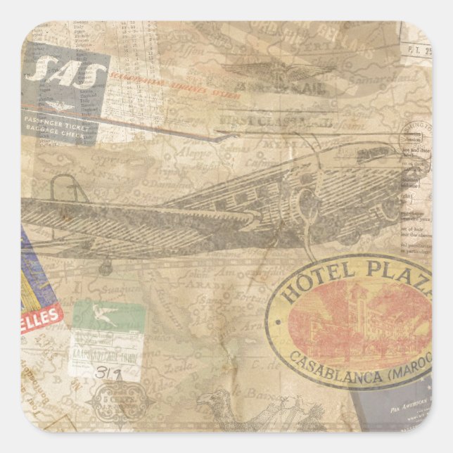 World Explorer Gear Square Sticker (Front)