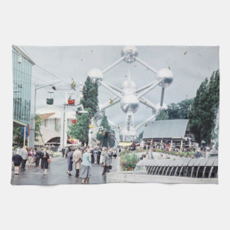 World Fair Brussels 1958 Photo Kitchen Towel