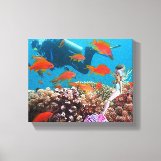 World Famous Mermaid. Canvas Print (Front)