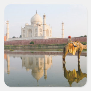 World famous Taj Mahal temple burial site at Square Sticker