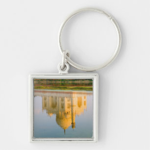 World famous Taj Mahal temple reflection at Keychain