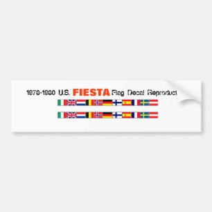 World Fiesta Flags Bumper Sticker