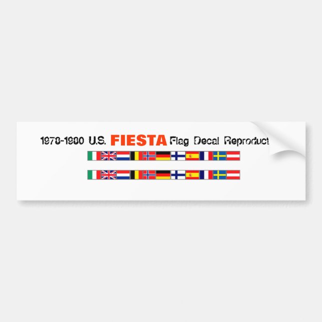 World Fiesta Flags Bumper Sticker (Front)