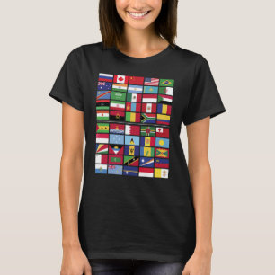 World Flags 25 Largest & 25 Smallest Countries By  T-Shirt