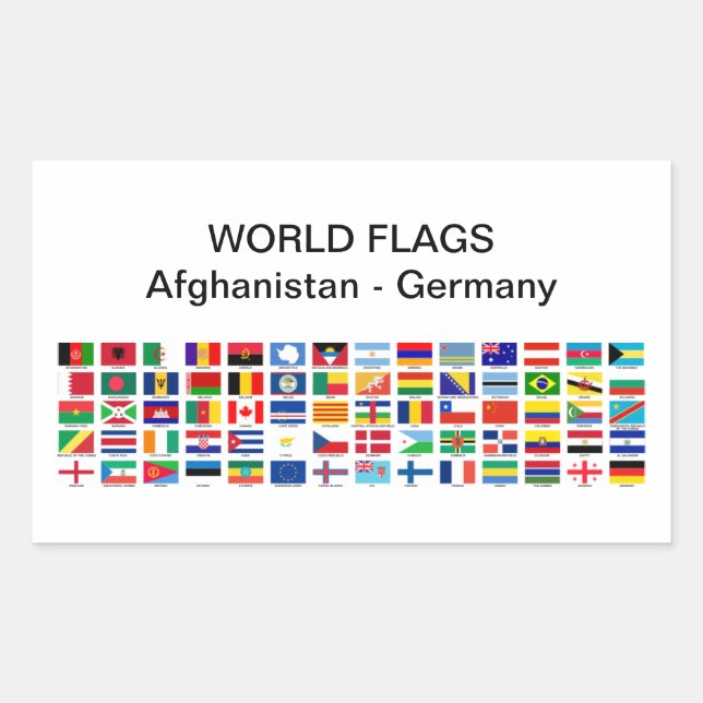 World Flags: Afghanistan - Germany Sticker (Front)