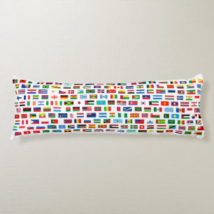 World flags body pillow