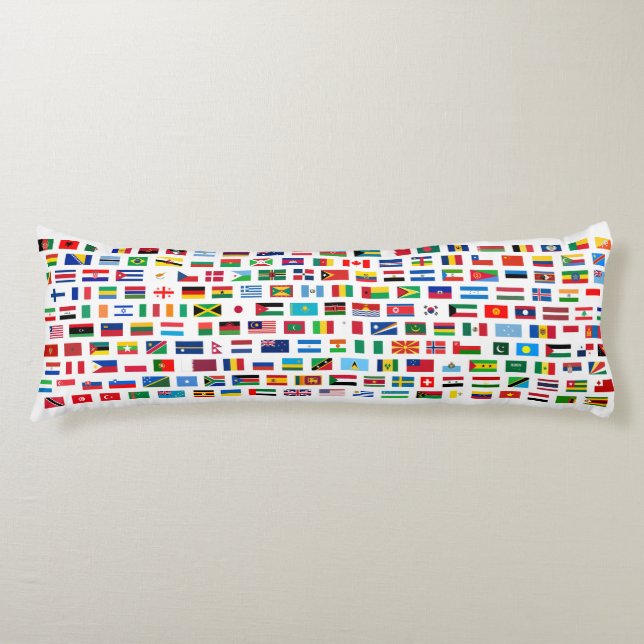 World flags body pillow (Front)